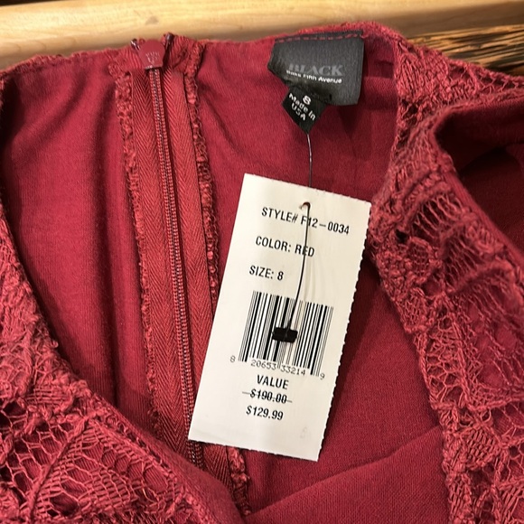 NWT Saks Fifth Avenue Black Label Lined Dress - Size 8 - Picture 3 of 6